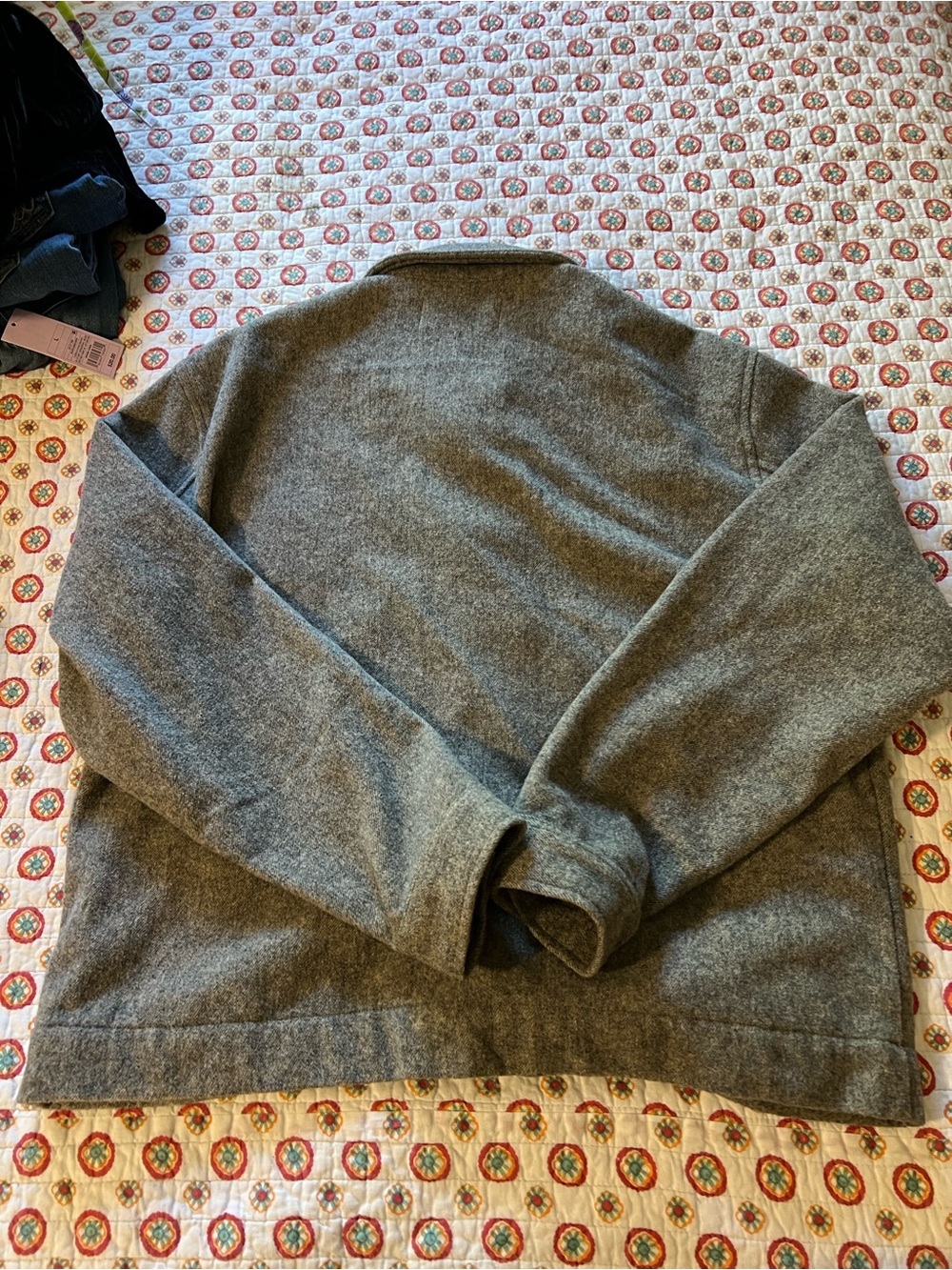 EUC Abercrombie & Fitch Gray Shacket Wool Blend size XL Retails $148 - Picture 4 of 8